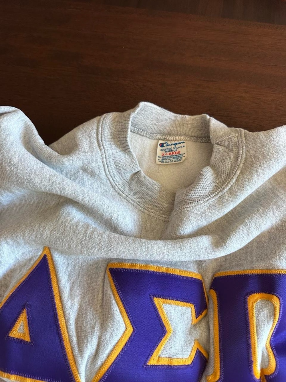 Vintage Champion Reverse Weave Delta Sigma Pi Sweatshirt USA Men’s Size XL - Picture 2 of 6
